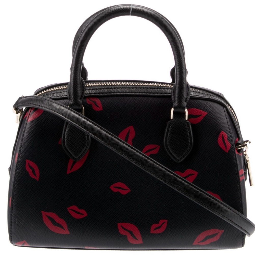 Kate Spade Small Madison Lips Toss Leather Duffle Crossbody Bag EUC 88 - Picture 4 of 13